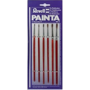 Pensel-Set, 6 st olika storlekar fr&aring;n 00-4 Revell