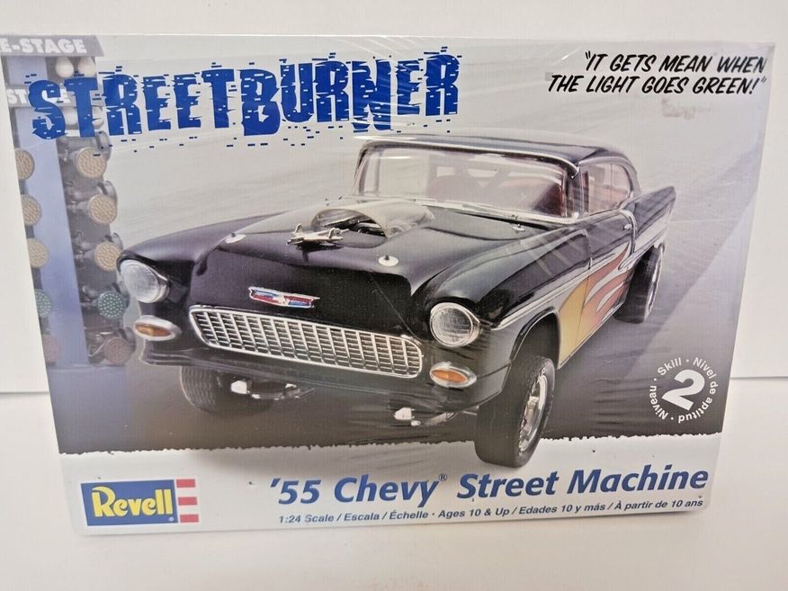 REVELL STREET BURNER '55 CHEVY STREET MACHINE 1/24 FACTORY SEALED