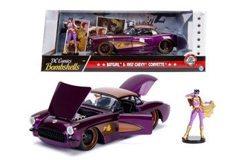 Batman Batgirl 1957 Chevy Corvette w/ Figure 1:24 Model 253255007 JADA TOYS