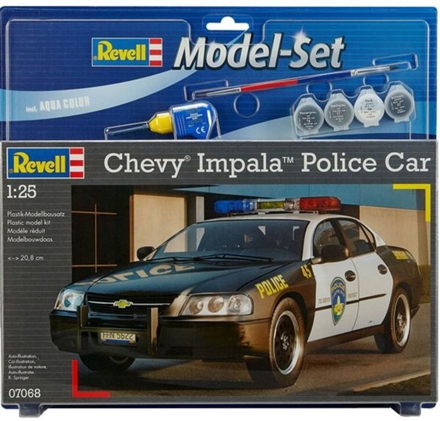 Chevy Impala Police Car paket med färg o lim