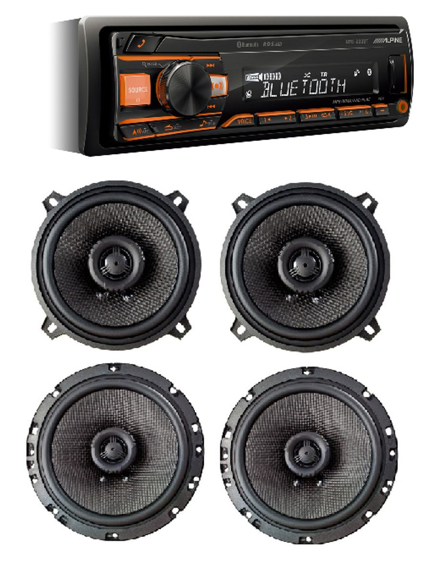 Alpine UTE-200BT + 5,25" & 6,5" högtalare