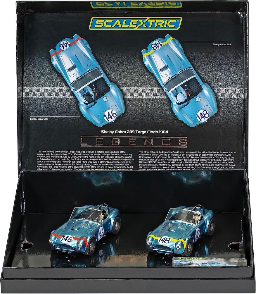 Scalextric C4305A Shelby Cobra 289, 1964 Targa Florio Twin Pack