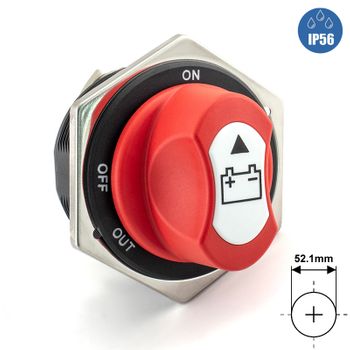 AMPIRE SWX300 batterifr&aring;nskiljare, belastningskapacitet 300 A / 1000 A, IP56