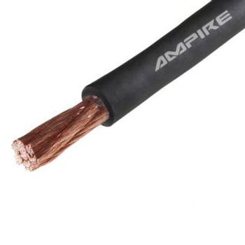 Ampire 6mm&sup2; Svart Str&ouml;m Kabel 99,9% Koppar
