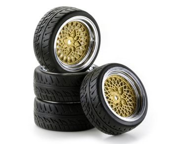 Carson 500900551 1:10 SC-Wheel Classic Style ch/gold (4)