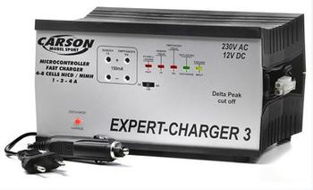 Carson 605002 Expert-Charger 3  230V eller 12V batteri R/C laddare
