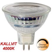 Kallvit Dimbar MR16 LED 5,2W 450lm GU5,3