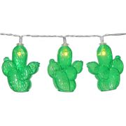 Ljusslinga 180 cm, 10-ljus med kaktus motiv