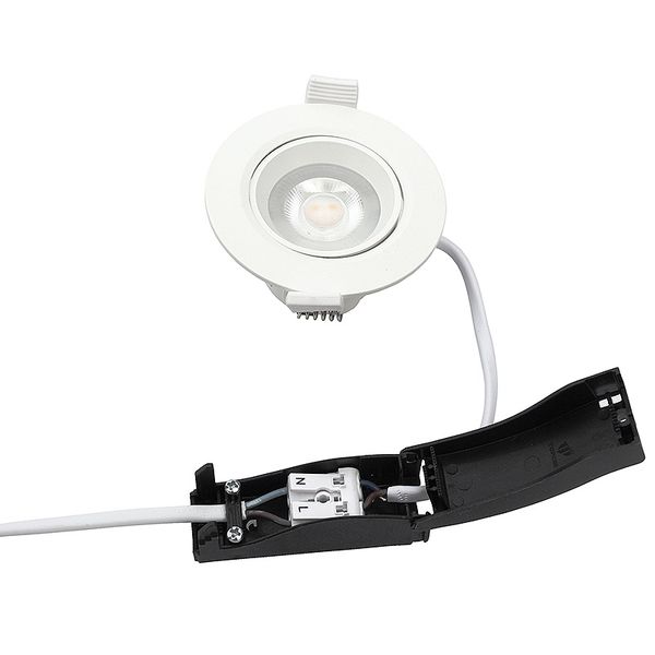 Dimbar LED Downlight 230V 6,5W IP44 Vit