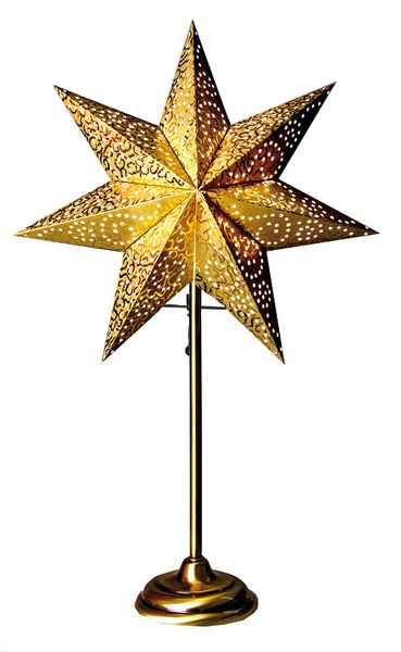 Julstjärna Antique mini på fot guld
