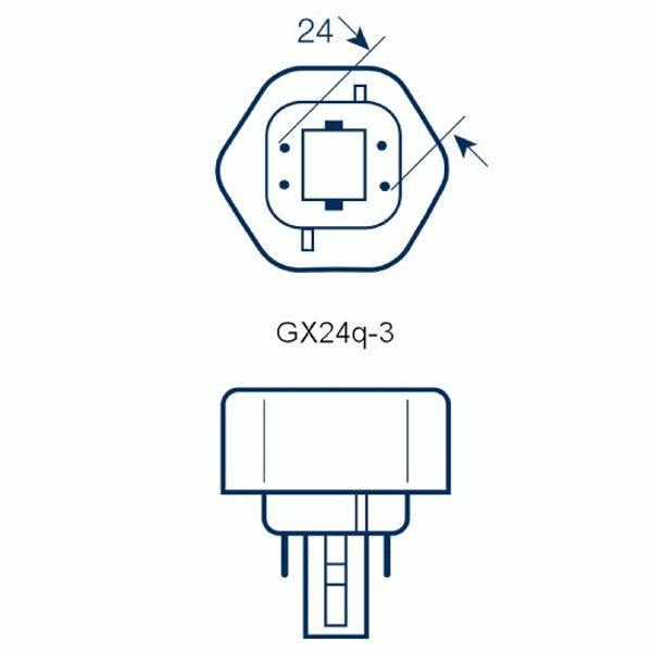 Osram Dulux T/E 4-stift GX24q-3 Kompaktlysrör