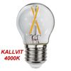 Kallvit Klotlampa Filament LED 2,3W 270lm E27