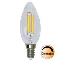 Dimbar Kronljuslampa Filament LED 420lm E14