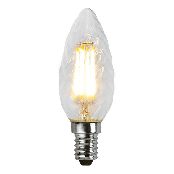 Dimbar Kronljuslampa Vriden Filament LED 4,2W 420lm E14