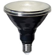 LED Lampa Spotlight Par 38 LED Kallvit 15,0W E27 Svart Utomhus