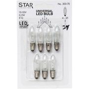 Topplampa LED E10 Klar Star Trading 7-pack