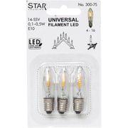 Topplampa LED Filament E10 3-pack