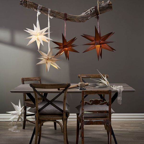Julstjärna December Beige 35cm | Star Trading Återförsäljare