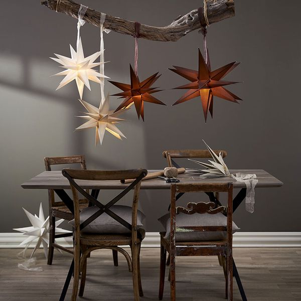 Julstjärna December Brun 35cm | Star Trading Återförsäljare