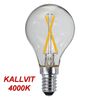 Kallvit Klotlampa Filament LED 2,3W 270lm E14