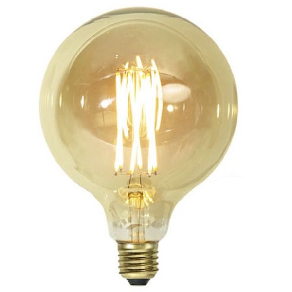 Dimbar Globlampa Ø125 Vintage Gold LED 3,7W 240lm E27