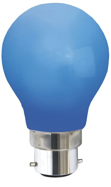 LED lampa normal 0,8W B22 Blå