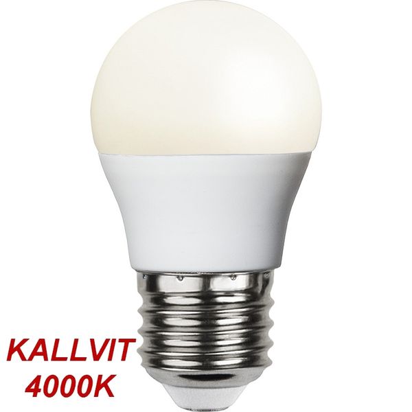 Kallvit Klotlampa LED Ra 90 5W 480lm E27 Opal