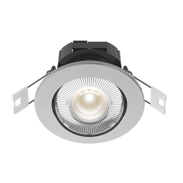 Smart Hem LED Downlight Ställbar färgtemp CCT Borstad metall