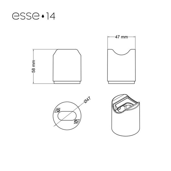 Lamphållare Esse14 S14d Vit IP44 | Creative Cables