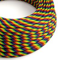 Textilkabel Rayon Regnbåge 2x0.75 mm² | Creative Cables