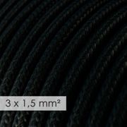 Textilkabel Rayon Svart 3x1,5 mm² | Creative Cables