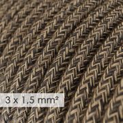 Textilkabel Linne Brun 3x1,5 mm² | Creative Cables