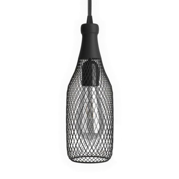 Lampskärm Bur Flaskformad Magnum Svart  | Creative Cables
