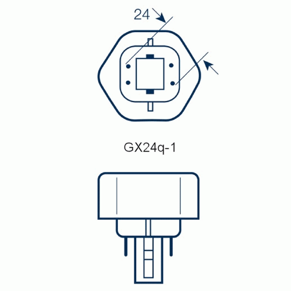 Osram Dulux T/E 4-stift GX24q-1 Kompaktlysrör