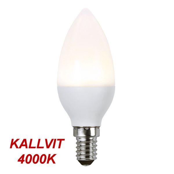 Kallvit Kronljuslampa LED Ra 90 5,5W 450lm E14 Opal