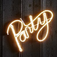 Party Siluett Neon