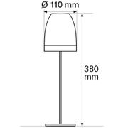 Uppladdningsbar bordslampa SIDRA vit IP54