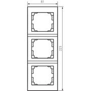 Logi Ram Vertikal 3-Vägs Grafit | Kanlux | Lampgrossen