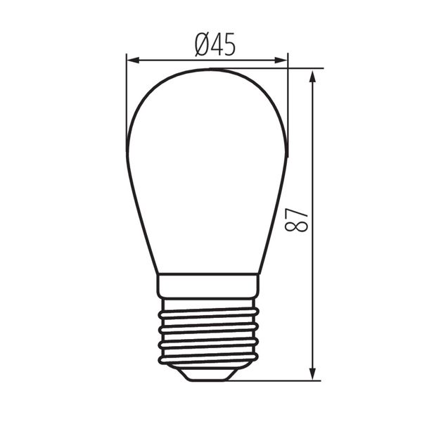 Klotlampa LED till slinga 0,5W 50lm Neutralvit E27 Plast