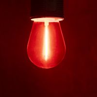 Klotlampa LED till slinga 0,9W E27 Plast Röd