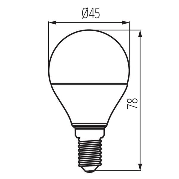 Normallampa LED 5,5W 6500K E14 IQ G45