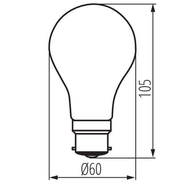 Normallampa LED 8W 2700K B22 XLED A60