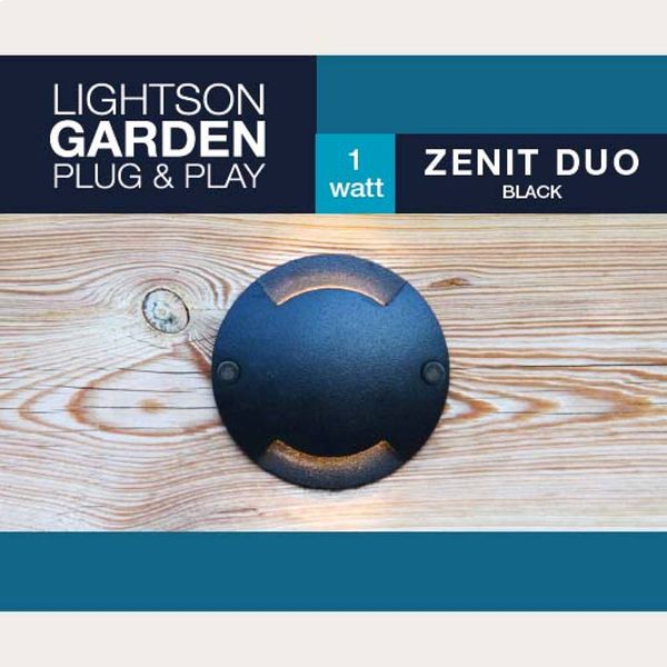 Decklights Zenit Duo Svart från LightsOn Garden Plug & Play