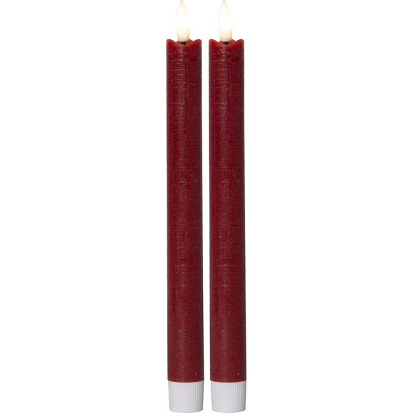 Antiljus Flamme Röd 25cm 2-p | Star-Trading | Lampgrossen