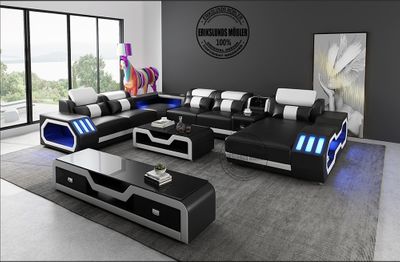 Soffbord Jet svart/vit