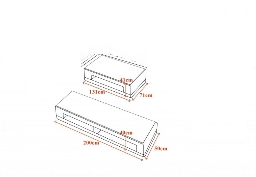 Produktbild f&ouml;r Dublin tv-b&auml;nk i svart/vit f&auml;rg 