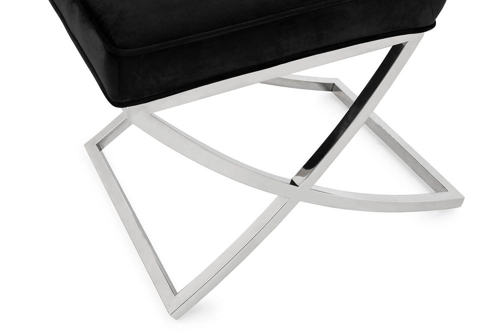 Castello stol svart  sammet 