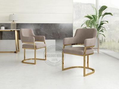 Produktbild för Paris stol gråbeige silver