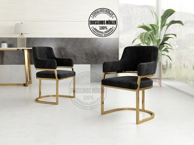 Produktbild för Paris svart sammet guld