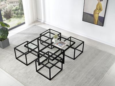 Produktbild för Elia soffbord mattsvart